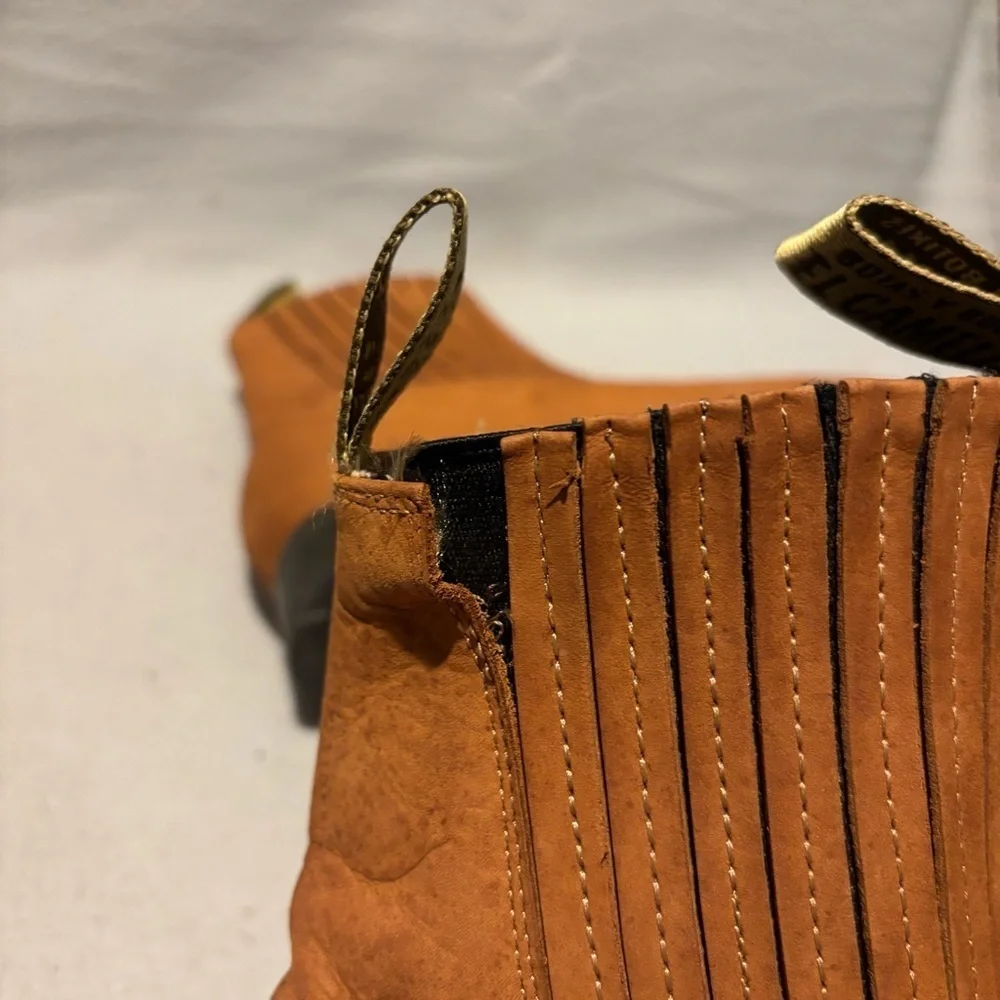 El Camello Botines Tan Nobuck Chelsea Ankle Boots Suede approx. size 7-8